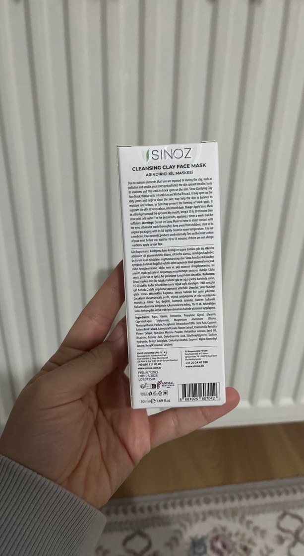 Sinoz Temizleyici Kil Yüz Maskesi - Görsel 2