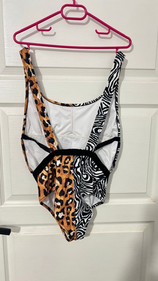 Çift Desenli Zebra ve Leopar Mayo - Görsel 3