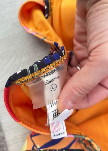 Renkli Desenli Fırfırlı Mini Bikini - Görsel 5