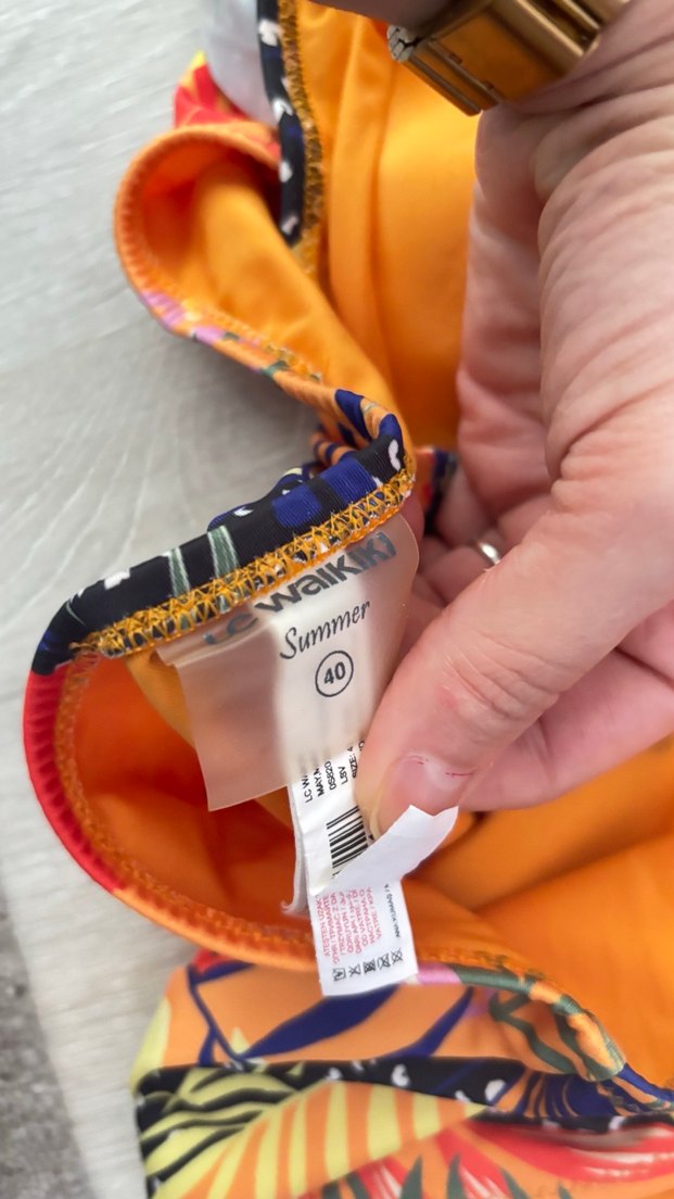 Renkli Desenli Fırfırlı Mini Bikini - Görsel 5