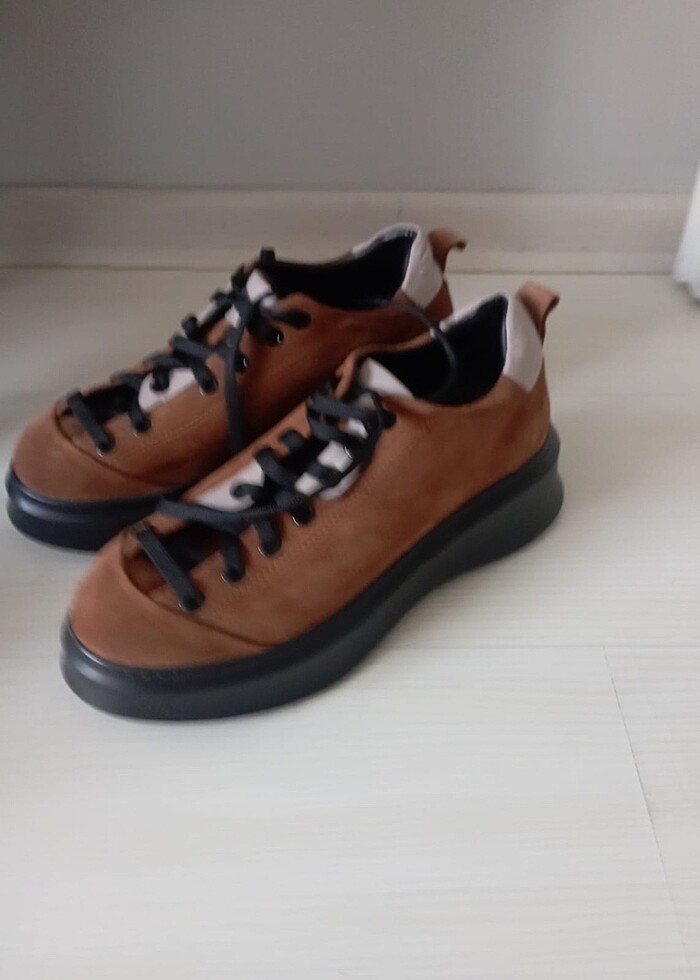 Kadın gerçek süet spor ayakkabı - Görsel 4