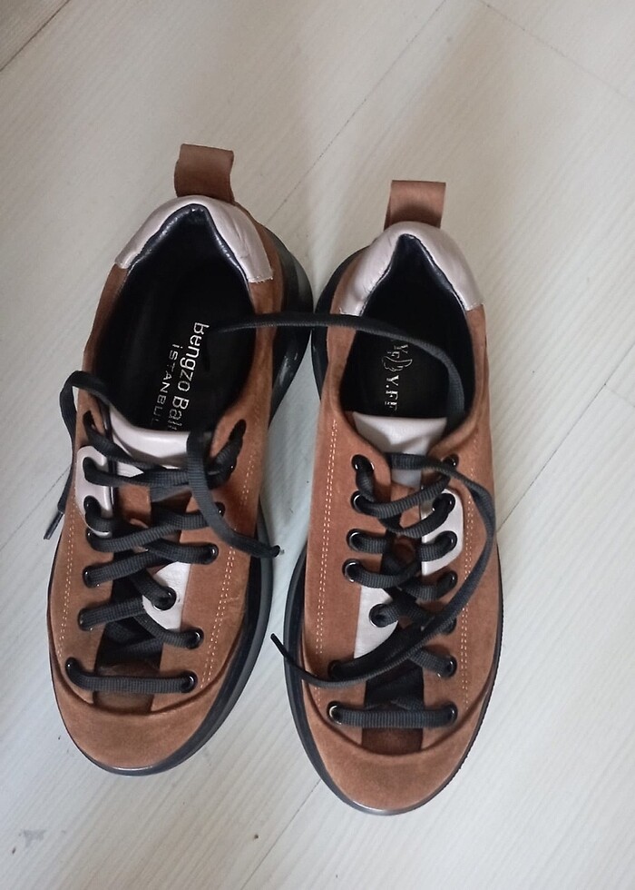 Kadın gerçek süet spor ayakkabı - Görsel 3