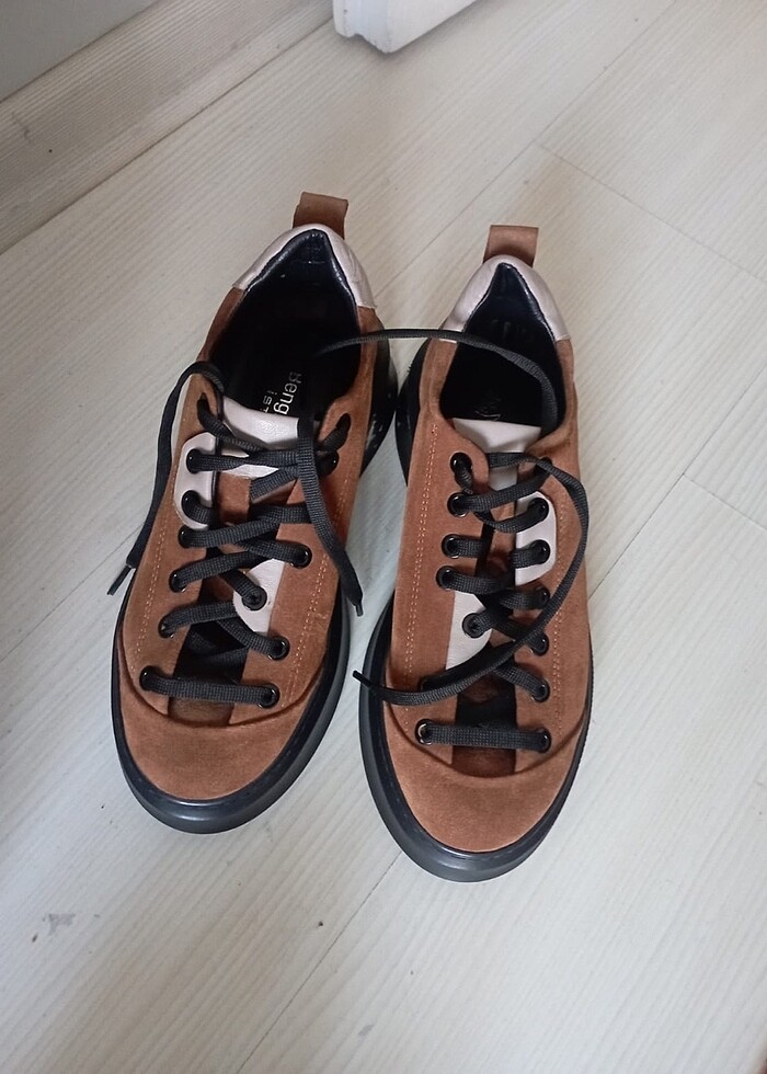 Kadın gerçek süet spor ayakkabı - Görsel 2