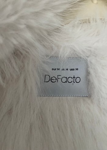 Beyaz Suni Kürk Midi Mont - Görsel 3