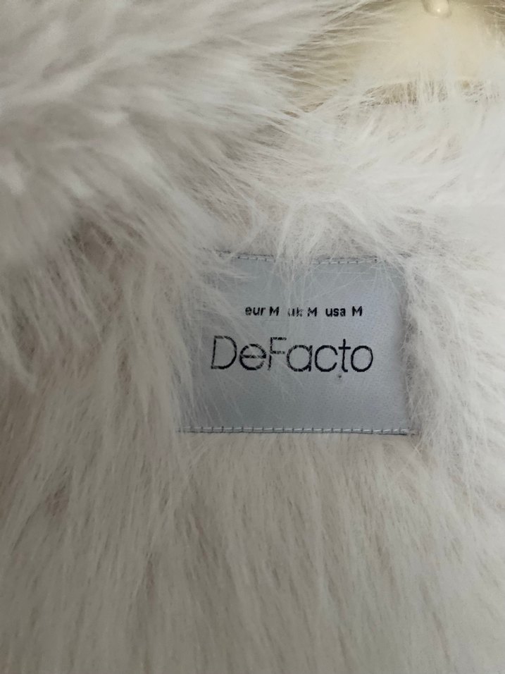 Beyaz Suni Kürk Midi Mont - Görsel 3