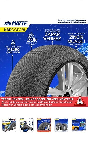 Matte kar çorabı medium