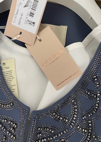 İşlemeli Mavi Uzun Abiye Takım - Görsel 7