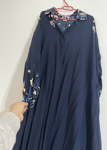 Kadın Lacivert Bohem Uzun Elbise - Görsel 3