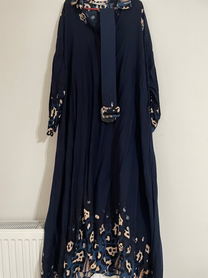 Kadın Lacivert Bohem Uzun Elbise - Görsel 4