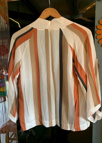 Kadın Bohem Midi Kimono Bej Renk - Görsel 3