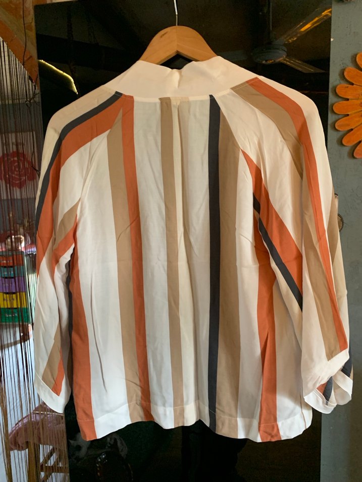 Kadın Bohem Midi Kimono Bej Renk - Görsel 3