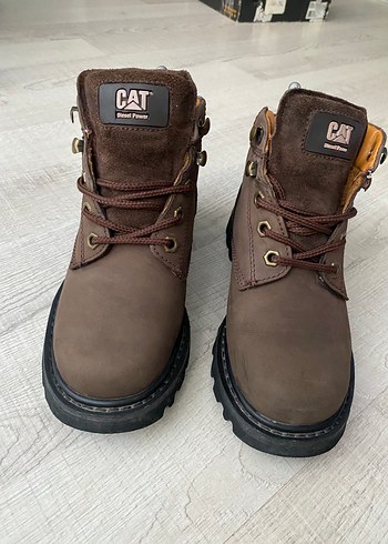 CAT Kahverengi Deri Kadın Bot - Görsel 6