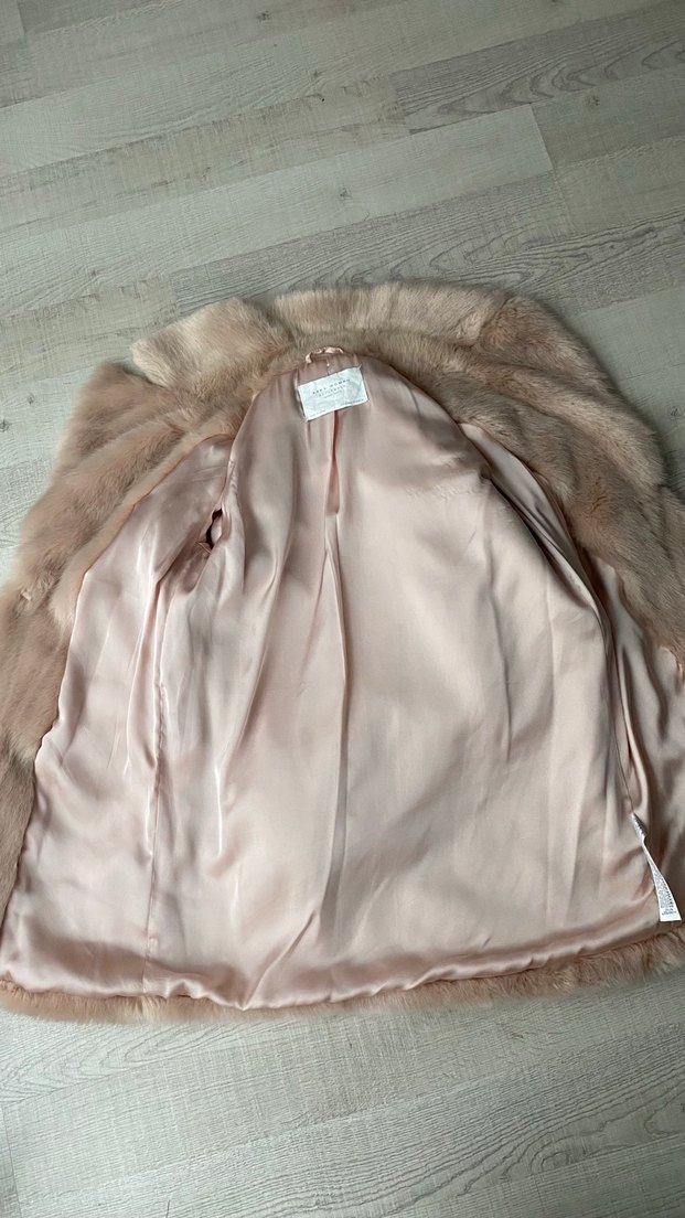 Bej Kadın Midi Suni Kürk Kaban - Görsel 3