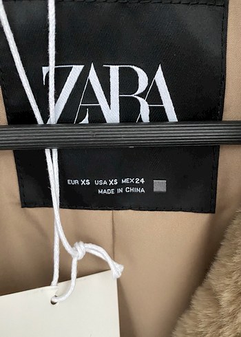 Bej Kadın Suni Kürk Midi Kaban - Görsel 3