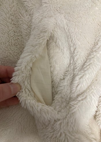 Kadın krem Fermuarlı Rahat Ceket - Görsel 2