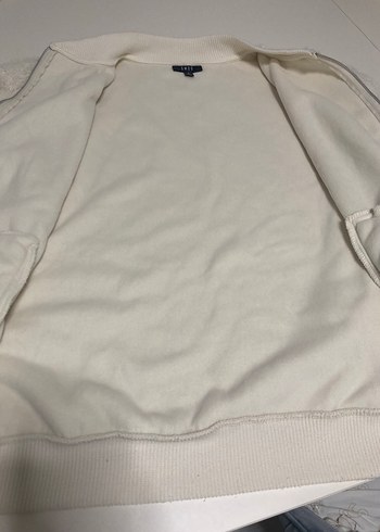 Kadın krem Fermuarlı Rahat Ceket - Görsel 5