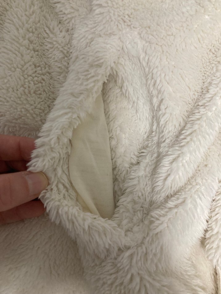 Kadın krem Fermuarlı Rahat Ceket - Görsel 2