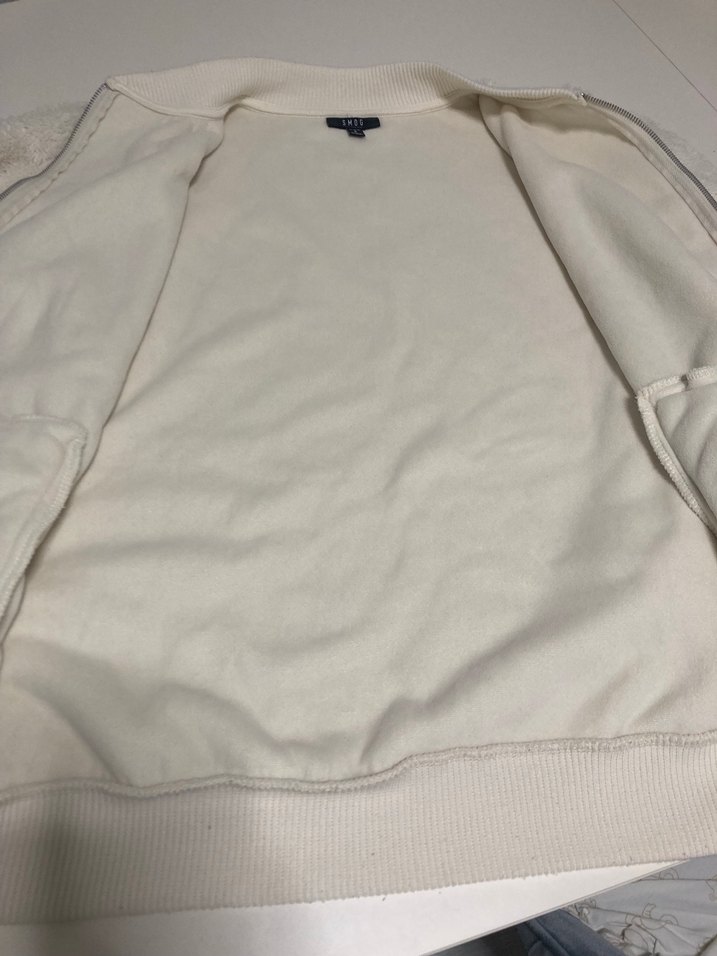 Kadın krem Fermuarlı Rahat Ceket - Görsel 5