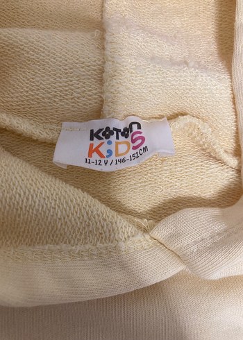 Sarı Kapüşonlu Kız çocuk Sweatshirt - Görsel 2