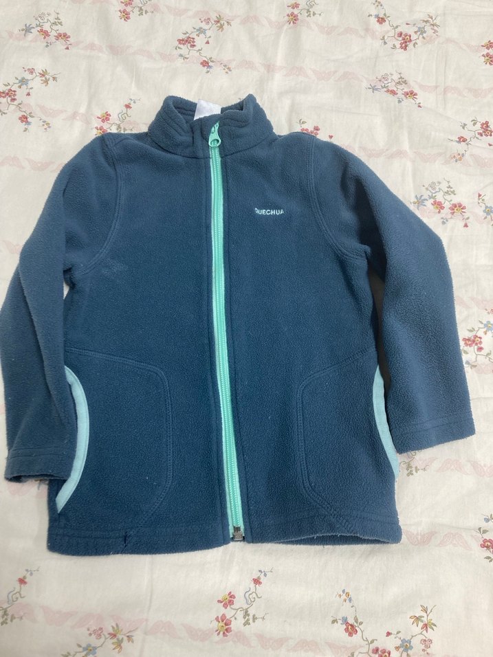 Mavi Fermuarlı Sweatshirt ve Bej Eşofman - Görsel 4