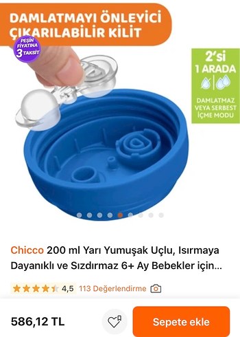 Chicco Mavi Bebek Biberonu - Görsel 4