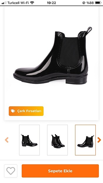37 Beden siyah Renk Kadın yağmur bot