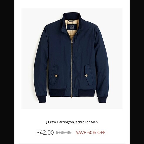J Crew erkek ceket