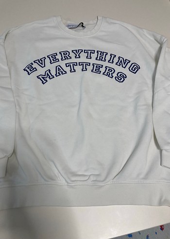 Beyaz Baskılı Kız çocuk Sweatshirt