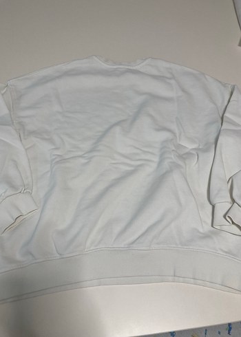 11-12 Yaş Beden beyaz Renk Beyaz Baskılı Kız çocuk Sweatshirt