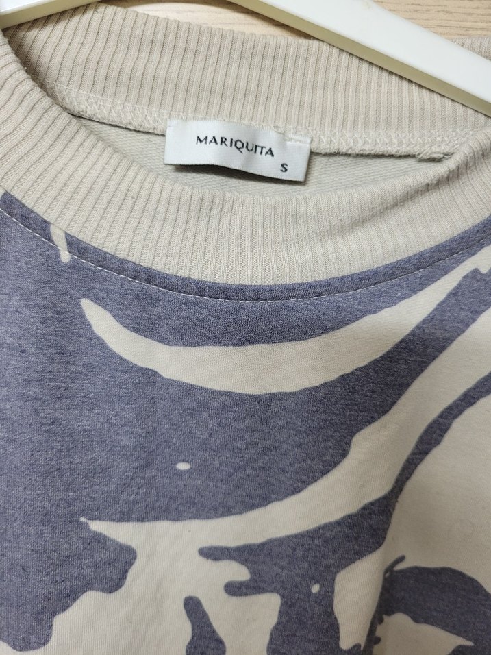 Gri Batik Desenli Uzun Kollu Kadın Sweatshirt - Görsel 4