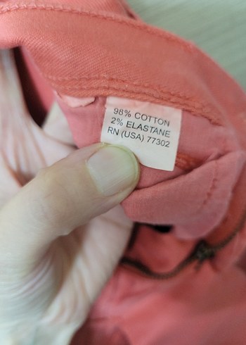 Kadın Kırmızı Denim Kumaş Pantolon - Görsel 6