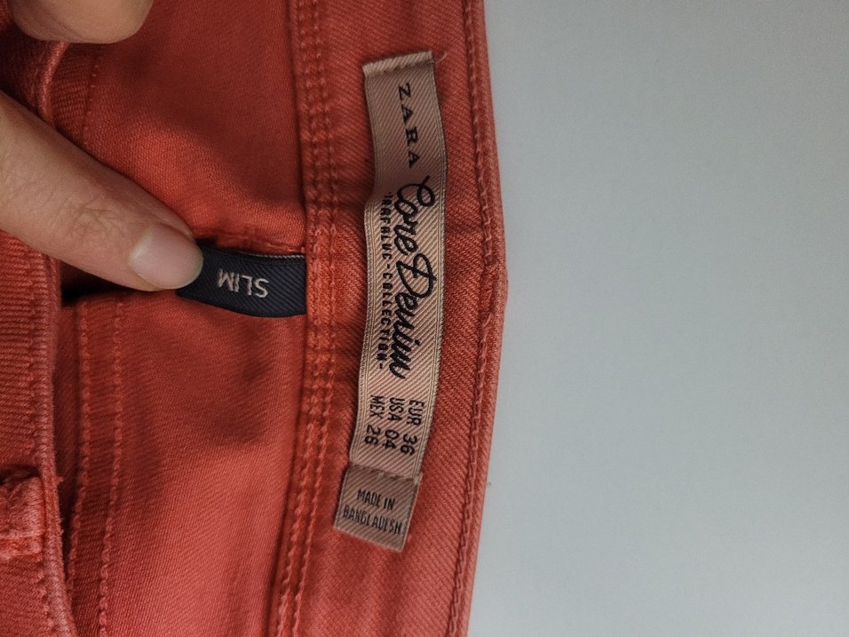 Kadın Kırmızı Denim Kumaş Pantolon - Görsel 5