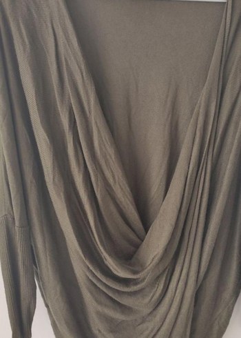 Batik M beden Drapeli V Yakalı Hırka - Görsel 4