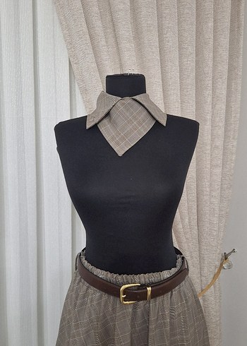 Bej Uzun Bohem Kemerli Etek - Görsel 6