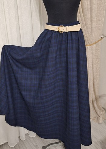 Lacivert Uzun Kadın Etek - Görsel 3