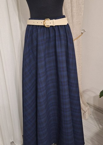 Lacivert Uzun Kadın Etek - Görsel 2