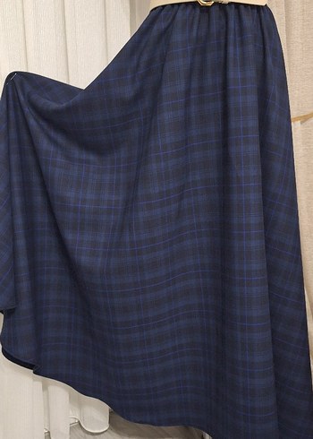 Lacivert Uzun Kadın Etek - Görsel 4