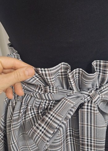 Gri Ekose Uzun Salaş Etek - Görsel 9