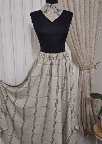 Kemer Detaylı Uzun Kadın Etek - Görsel 6