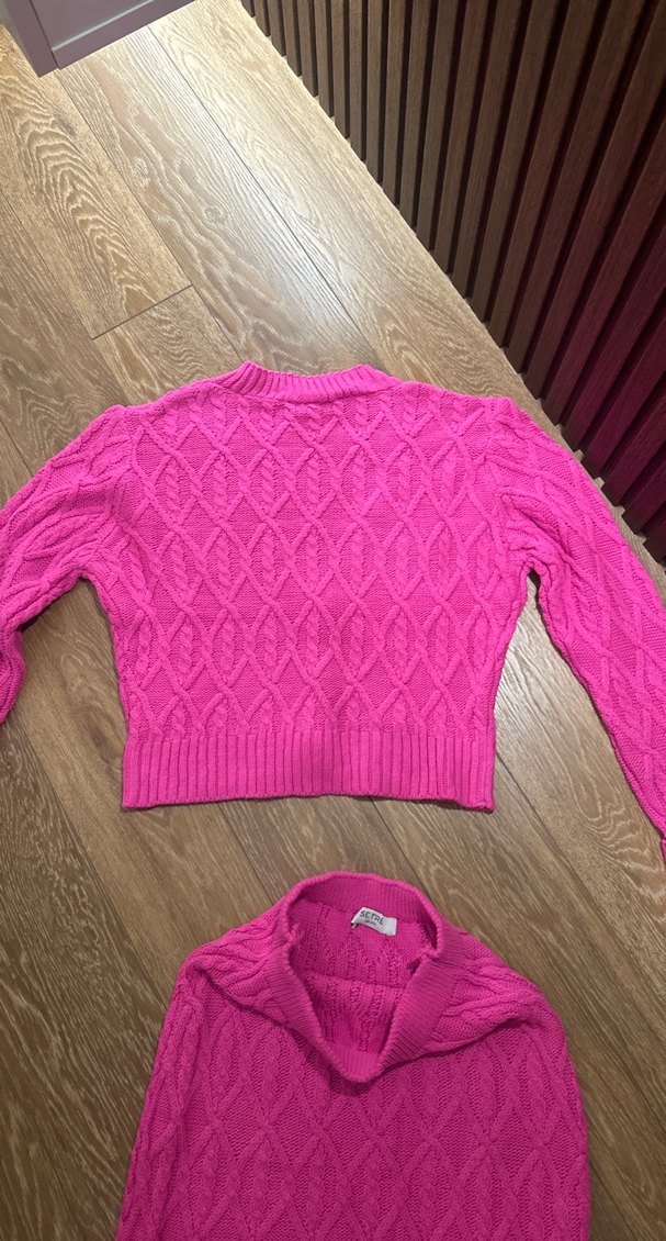 Pembe Triko Midi Takım - Görsel 5