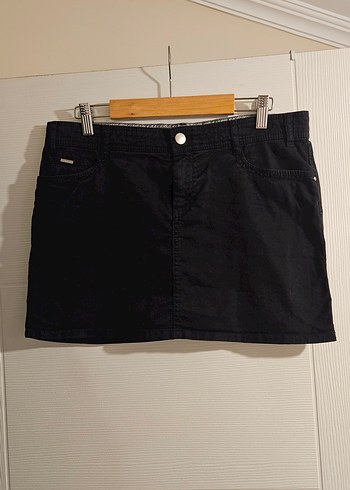 Siyah Denim Mini Etek