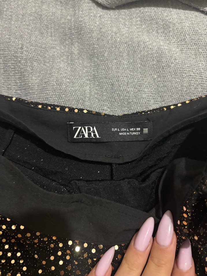 Işıltılı Puantiyeli Mini Etek - Görsel 5