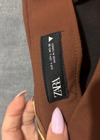 Kahverengi Kemerli Mini Etek - Görsel 2