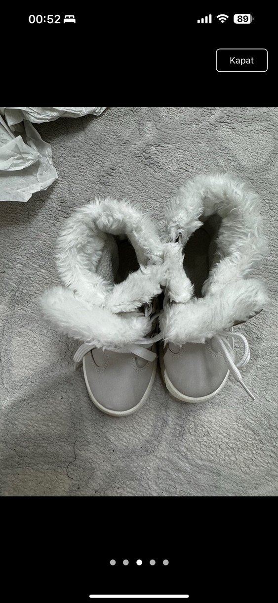 Vicco Beyaz Gri Kürklü Kız Botu - Görsel 3