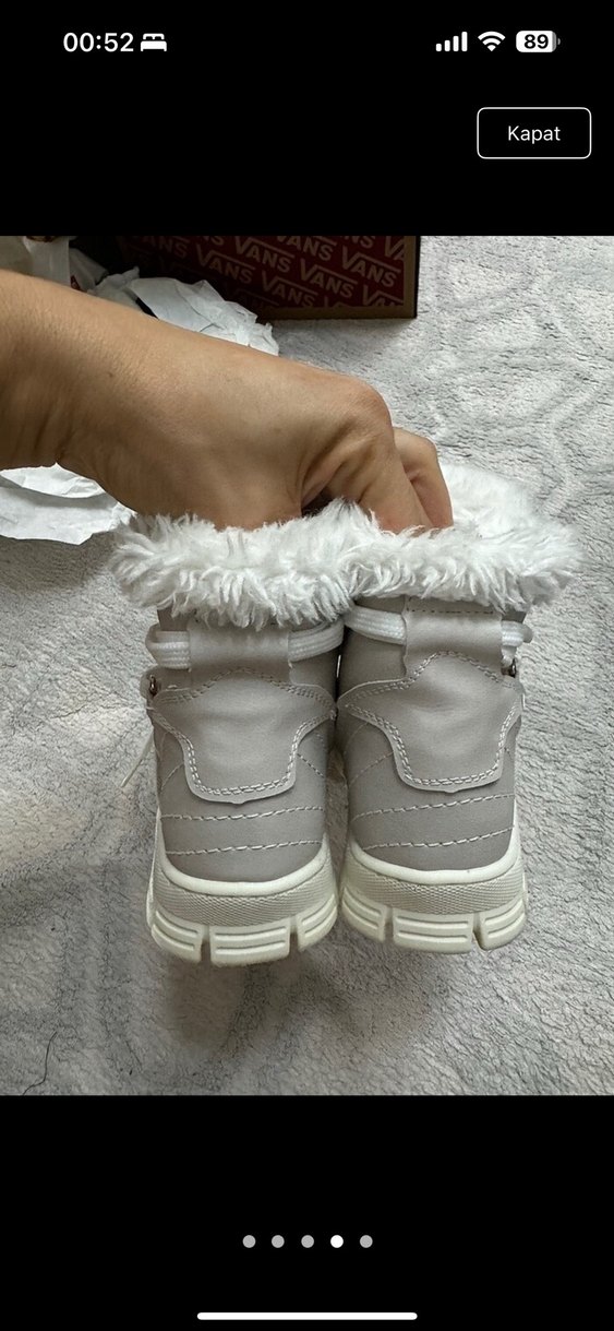 Vicco Beyaz Gri Kürklü Kız Botu - Görsel 4