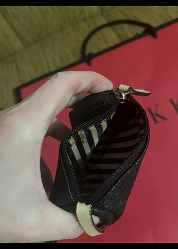 Vakko Siyah Deri Fermuarlı Kadın Clutch Cüzdan - Görsel 3