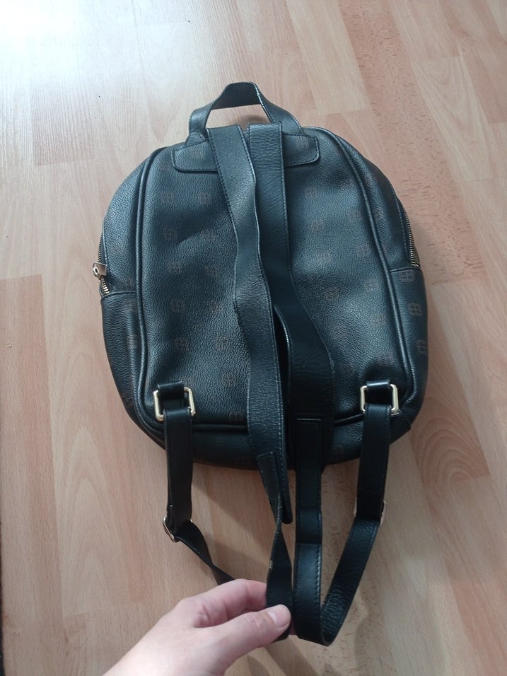 orijinal 
Kadın Siyah Deri Sırt Çantası - Görsel 5