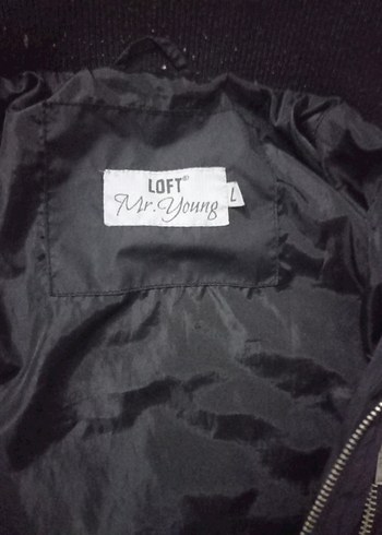 Siyah erkek Fermuarlı Bomber Ceket - Görsel 2