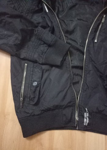 Siyah erkek Fermuarlı Bomber Ceket - Görsel 6