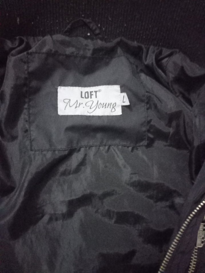 Siyah erkek Fermuarlı Bomber Ceket - Görsel 2